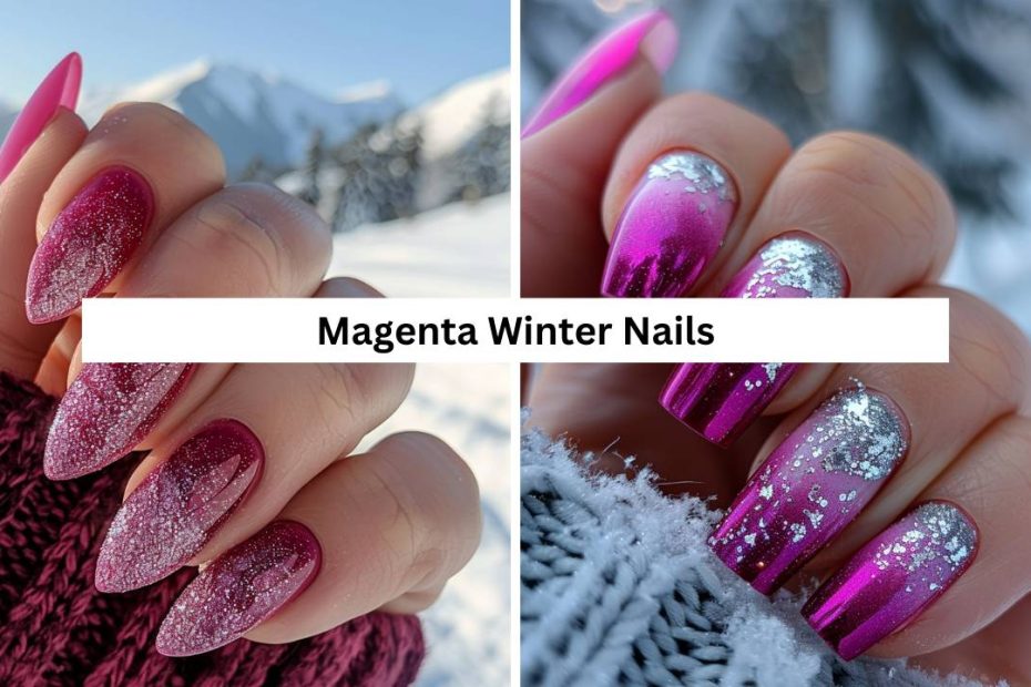 Magenta Winter Nails