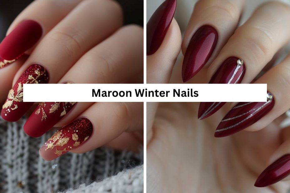 Maroon Winter Nails