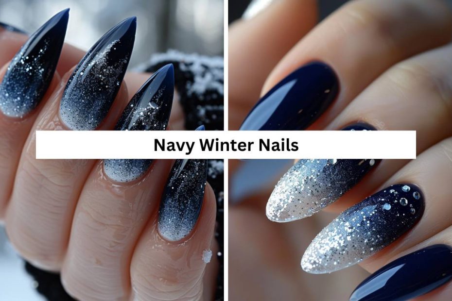 Navy Winter Nails