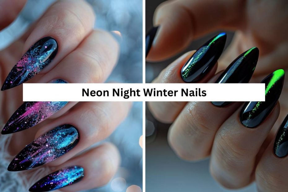 Neon Night Winter Nails