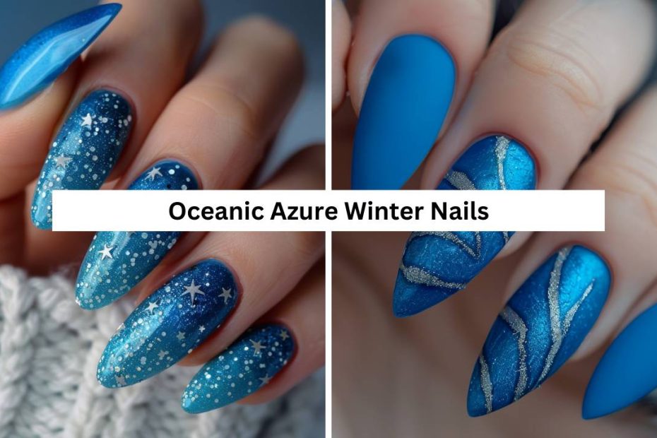 Oceanic Azure Winter Nails