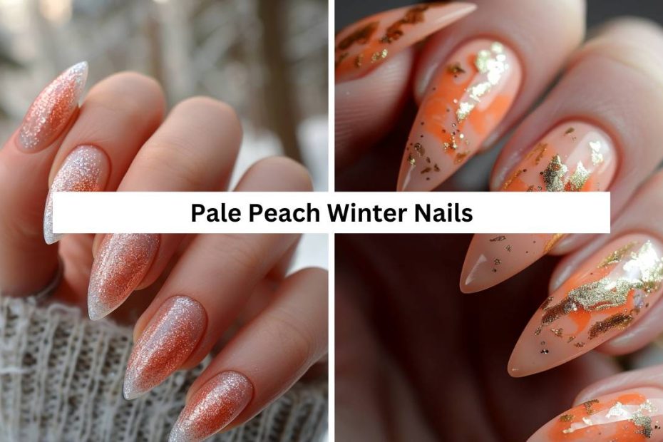 Pale Peach Winter Nails