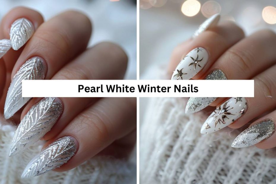 Pearl White Winter Nails