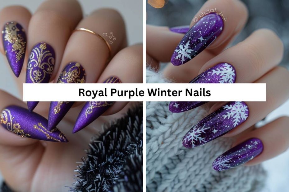 Royal Purple Winter Nails