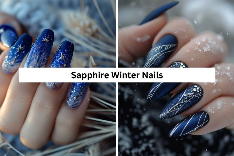 Sapphire Winter Nails