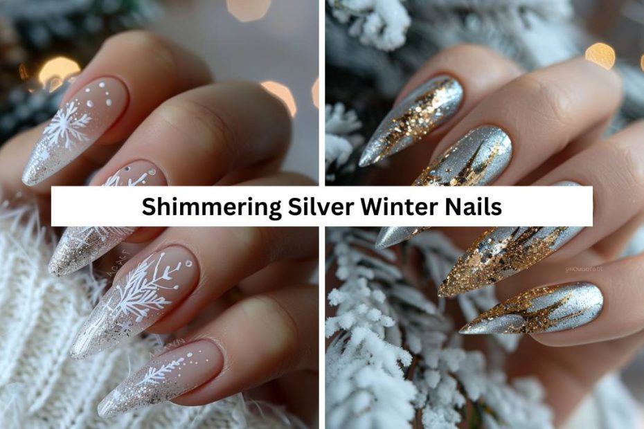 Shimmering Silver Winter Nails