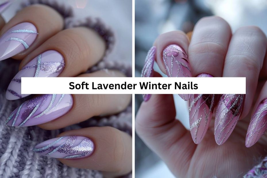 Soft Lavender Winter Nails