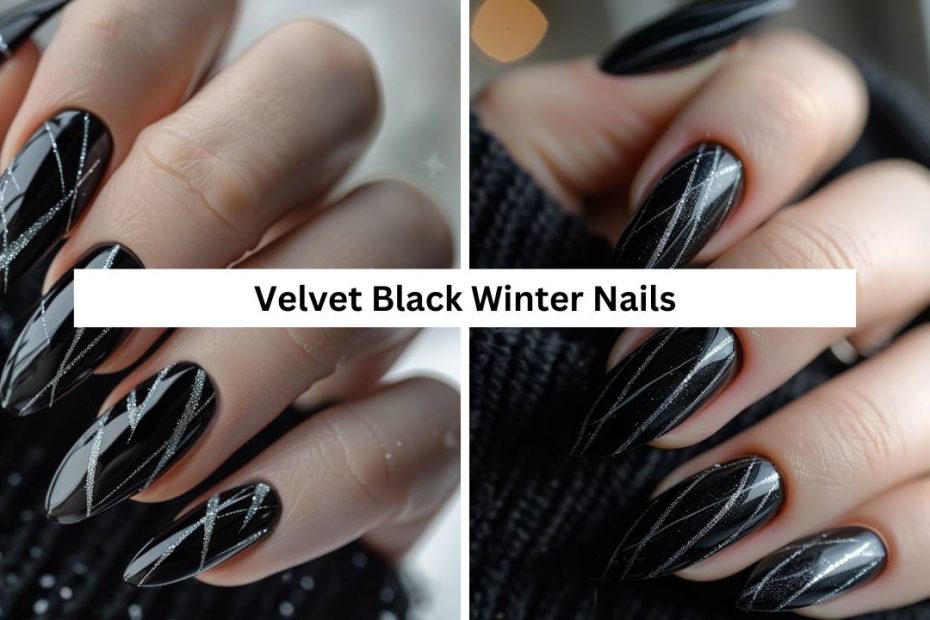 Velvet Black Winter Nails