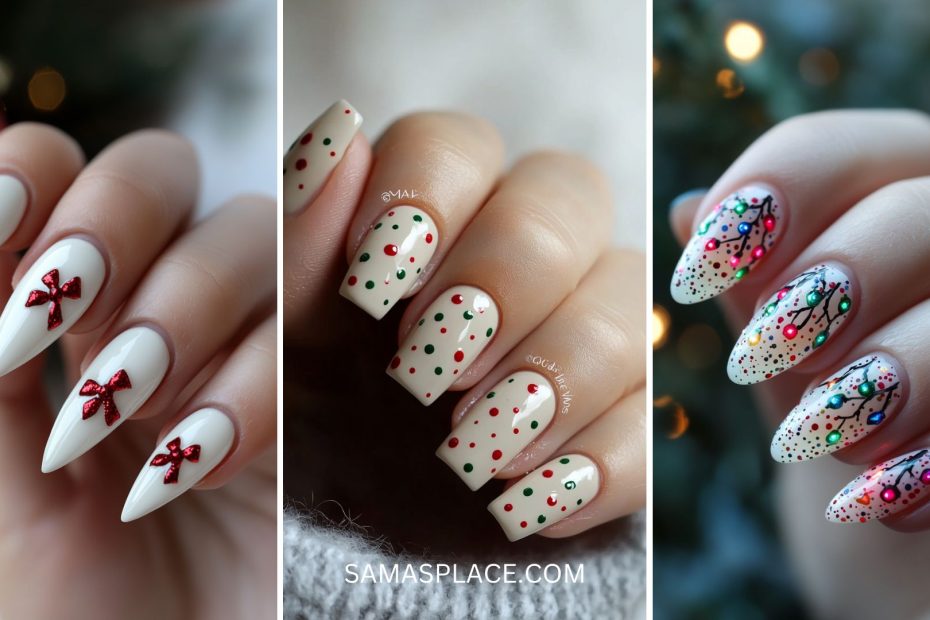 White Christmas Nail Ideas