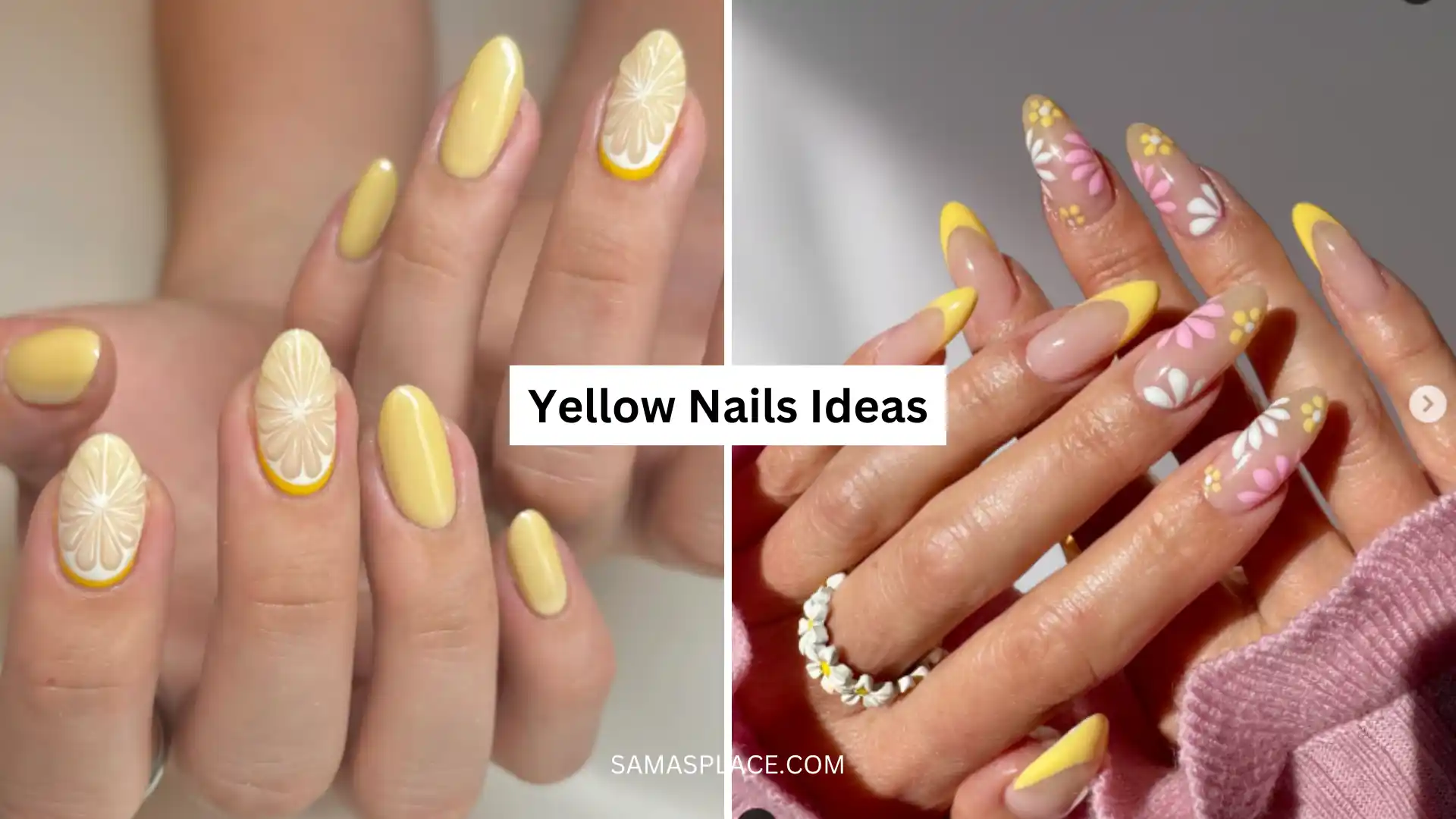 44+ Yellow Nails Ideas